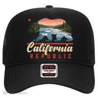 California Republic Bear Cali West Coast Beach Sunset Hat thumb 0