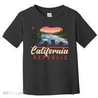 California Republic Bear Cali West Coast Beach Sunset Toddler T-Shirt thumb 0