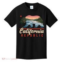 California Republic Bear Cali West Coast Beach Sunset Kids T-Shirt thumb 0