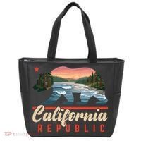 California Republic Bear Cali West Coast Beach Sunset Tote Bag thumb 0