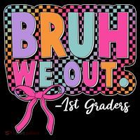 Cute Retro Bruh We Out First Graders Toddler Hoodie thumb 2