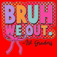 Cute Retro Bruh We Out First Graders Santa Hat thumb 1