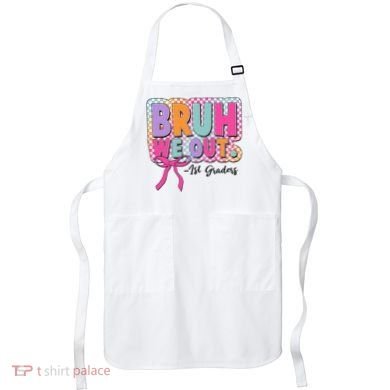 Cute Retro Bruh We Out First Graders Apron