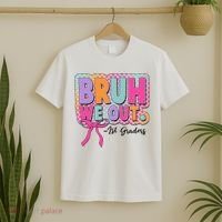 Cute Retro Bruh We Out First Graders T-Shirt thumb 2