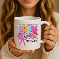 Cute Retro Bruh We Out First Graders Coffee Mug thumb 3