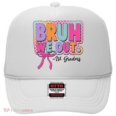 Cute Retro Bruh We Out First Graders Hat