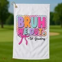 Cute Retro Bruh We Out First Graders Golf Towel thumb 1