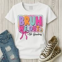 Cute Retro Bruh We Out First Graders Women's T-Shirt thumb 3