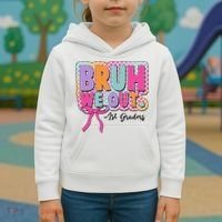 Cute Retro Bruh We Out First Graders Kids Hoodie thumb 3