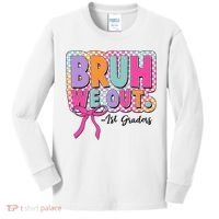 Cute Retro Bruh We Out First Graders Kids Long Sleeve Shirt thumb 0