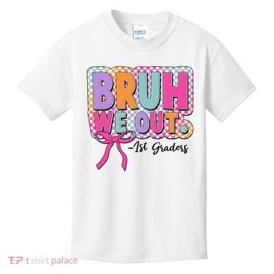 Cute Retro Bruh We Out First Graders Kids T-Shirt