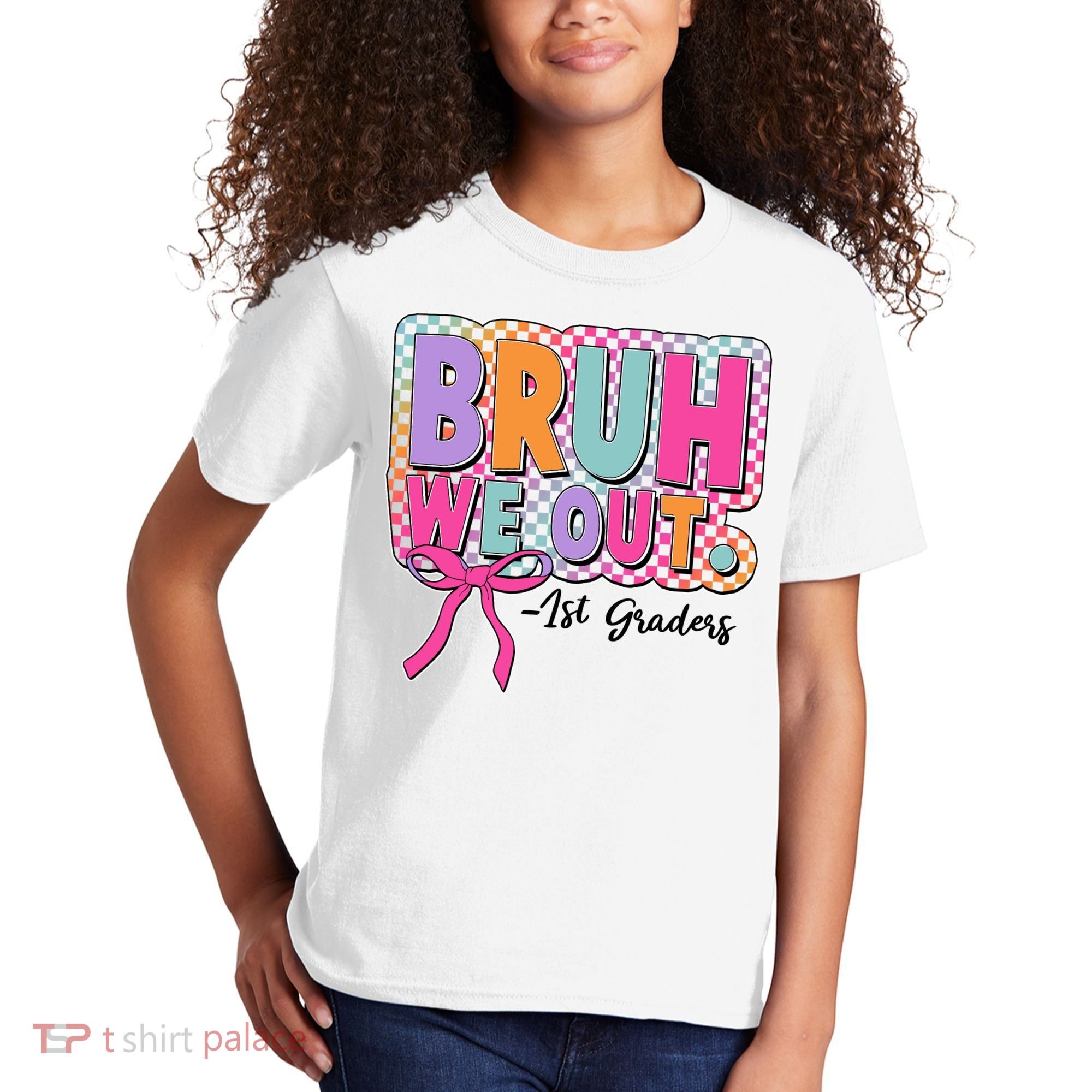 Cute Retro Bruh We Out First Graders Kids T-Shirt