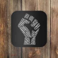 Civil Rights Black Power Fist March For Justice Coaster thumb 0