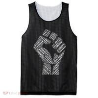 Civil Rights Black Power Fist March For Justice Mesh Reversible Basketball Jersey Tank thumb 0