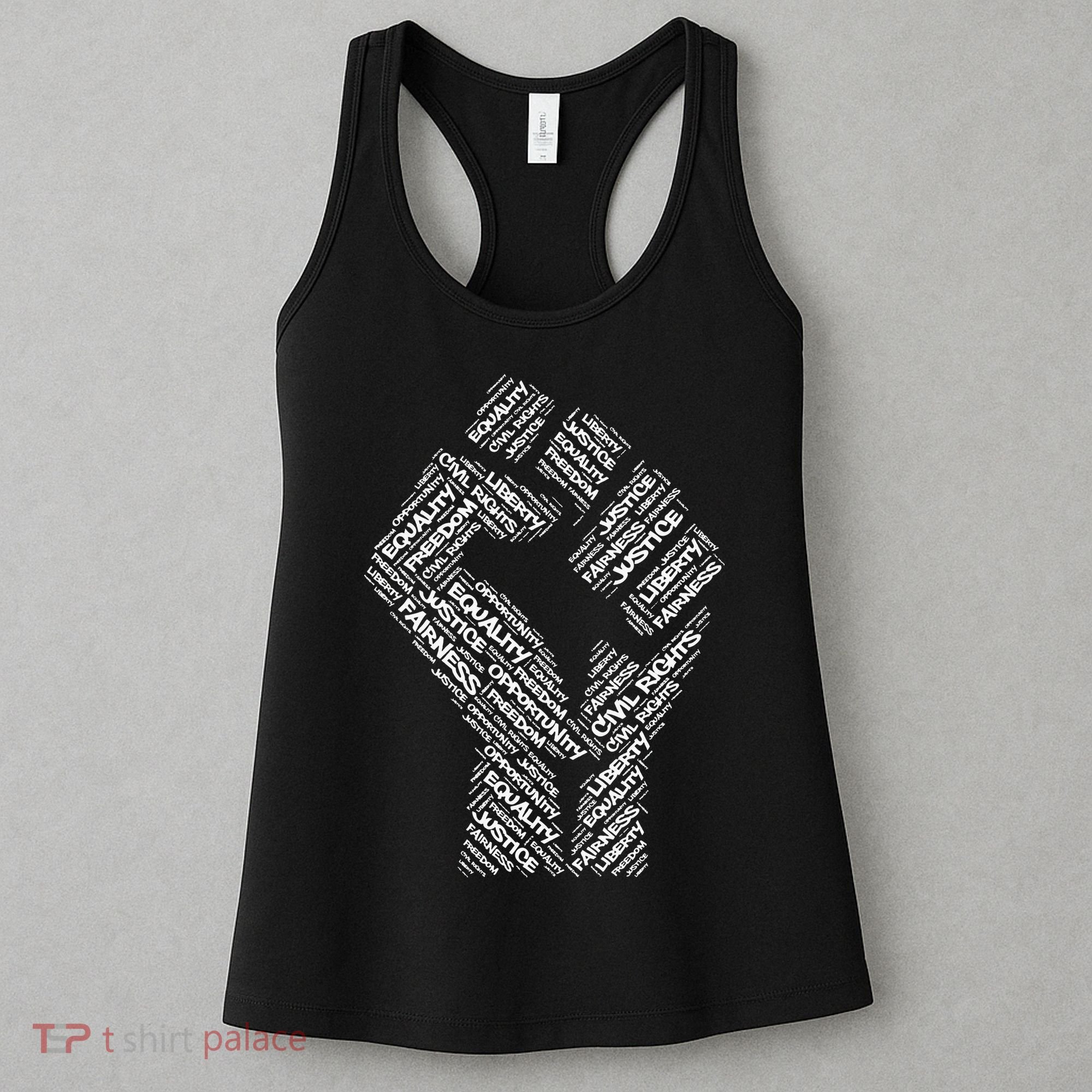 Civil Rights Black Power Fist March For Justice Women's Tank Top