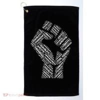Civil Rights Black Power Fist March For Justice Golf Towel thumb 0