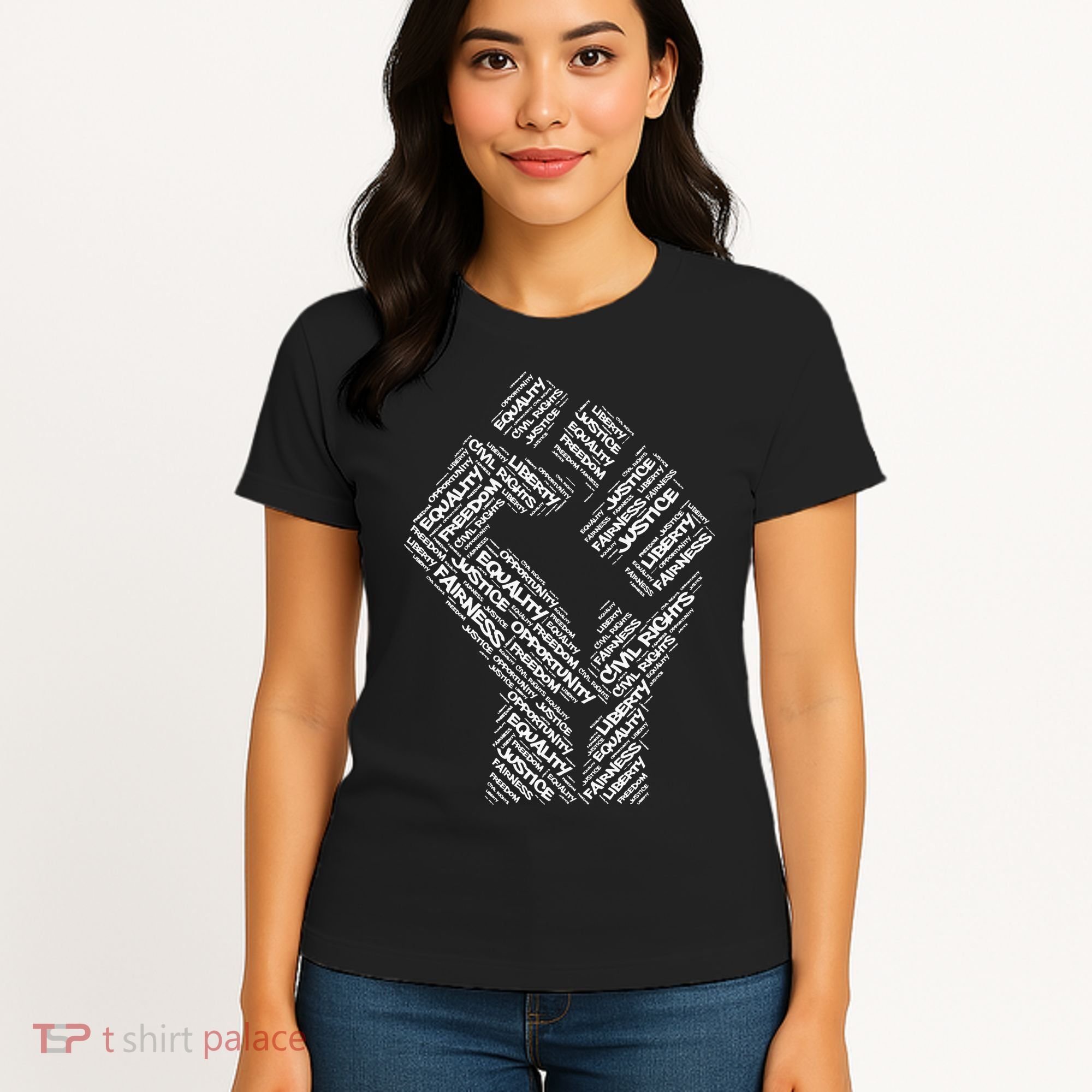 Civil Rights Black Power Fist March For Justice Women's T-Shirt