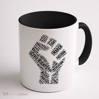 Civil Rights Black Power Fist March For Justice Coffee Mug thumb 1