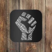 Civil Rights Black Power Fist March For Justice Coaster thumb 0