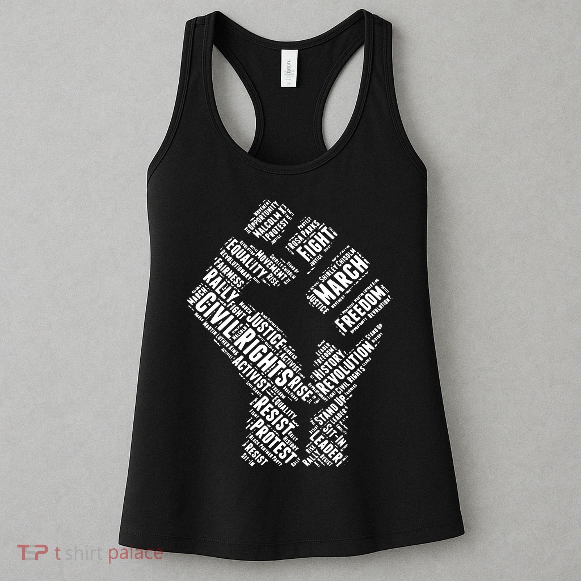 Civil Rights Black Power Fist March For Justice Women's Tank Top