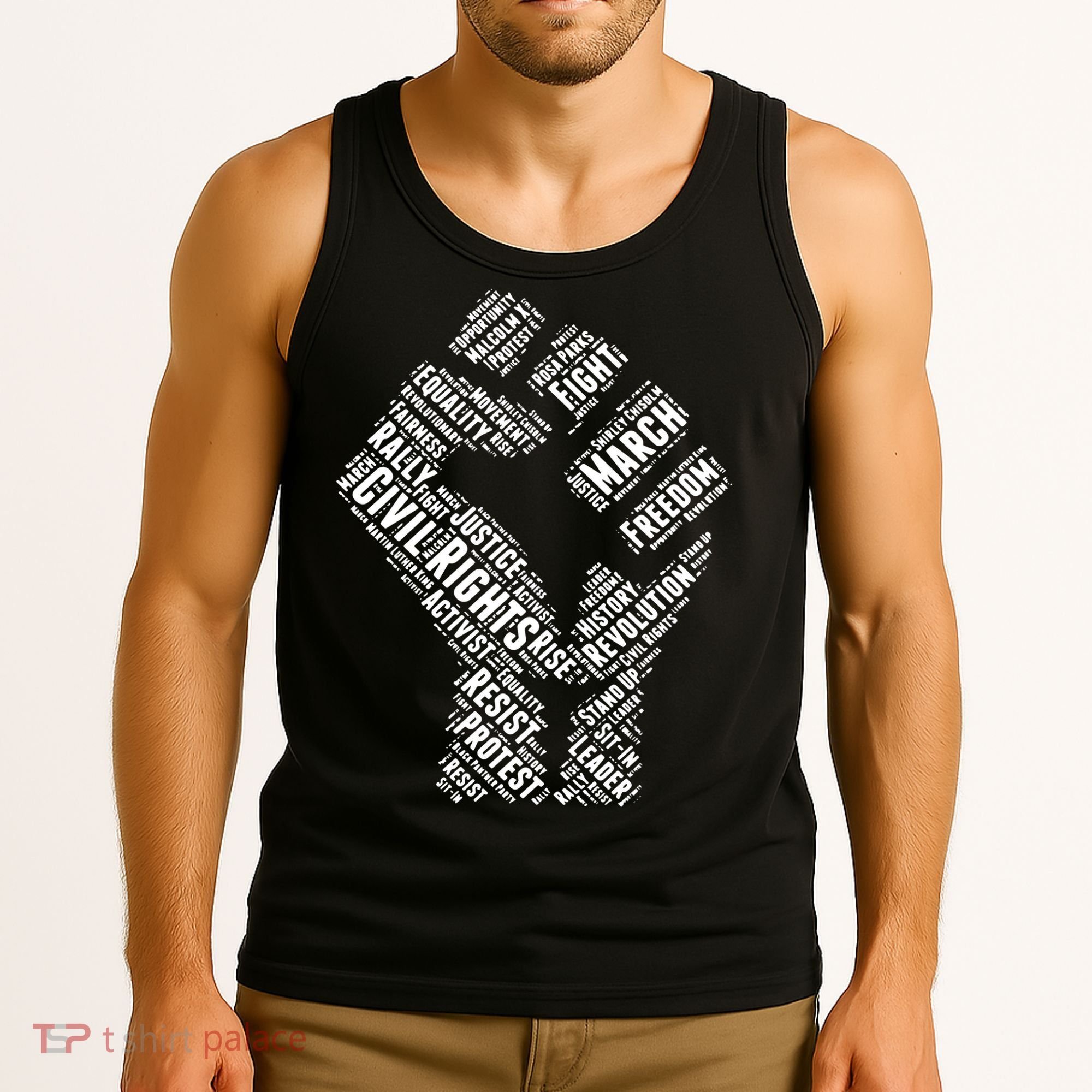 Civil Rights Black Power Fist March For Justice Tank Top