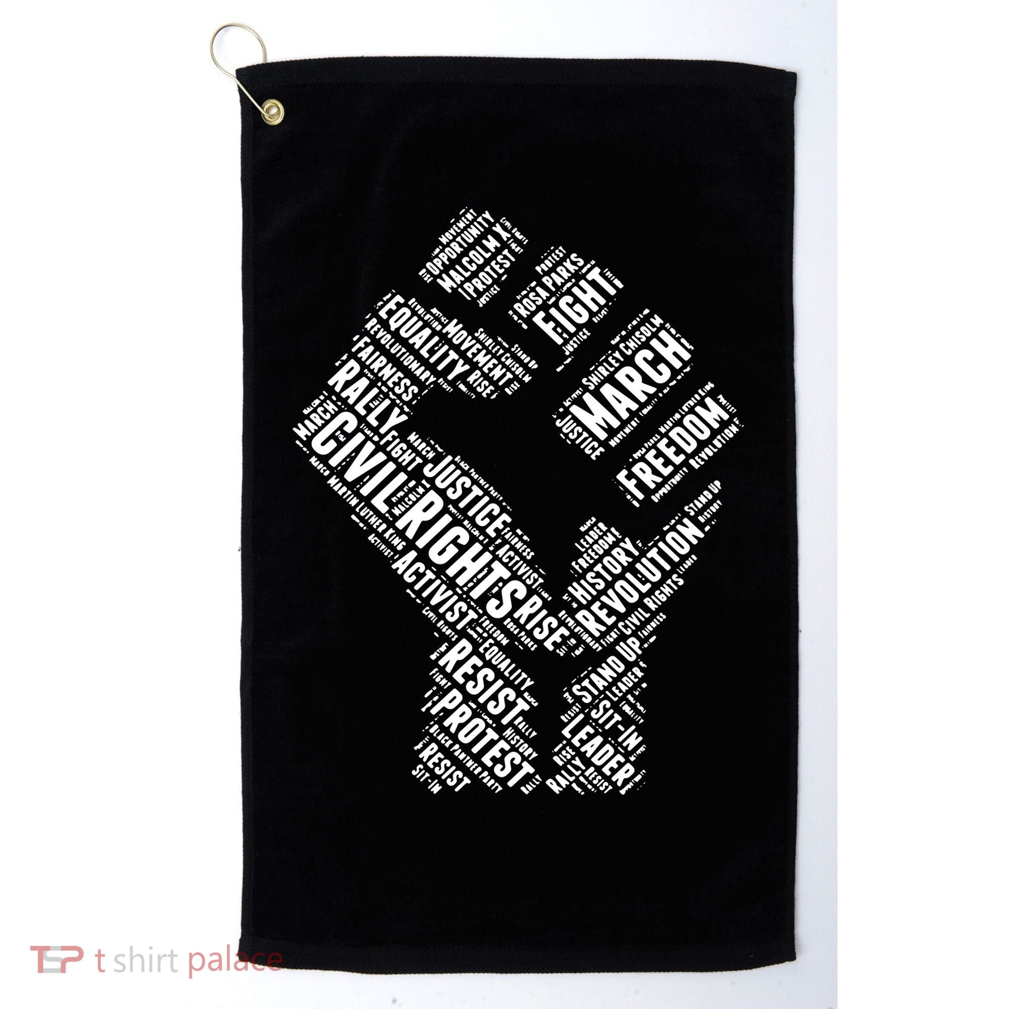 Civil Rights Black Power Fist March For Justice Golf Towel