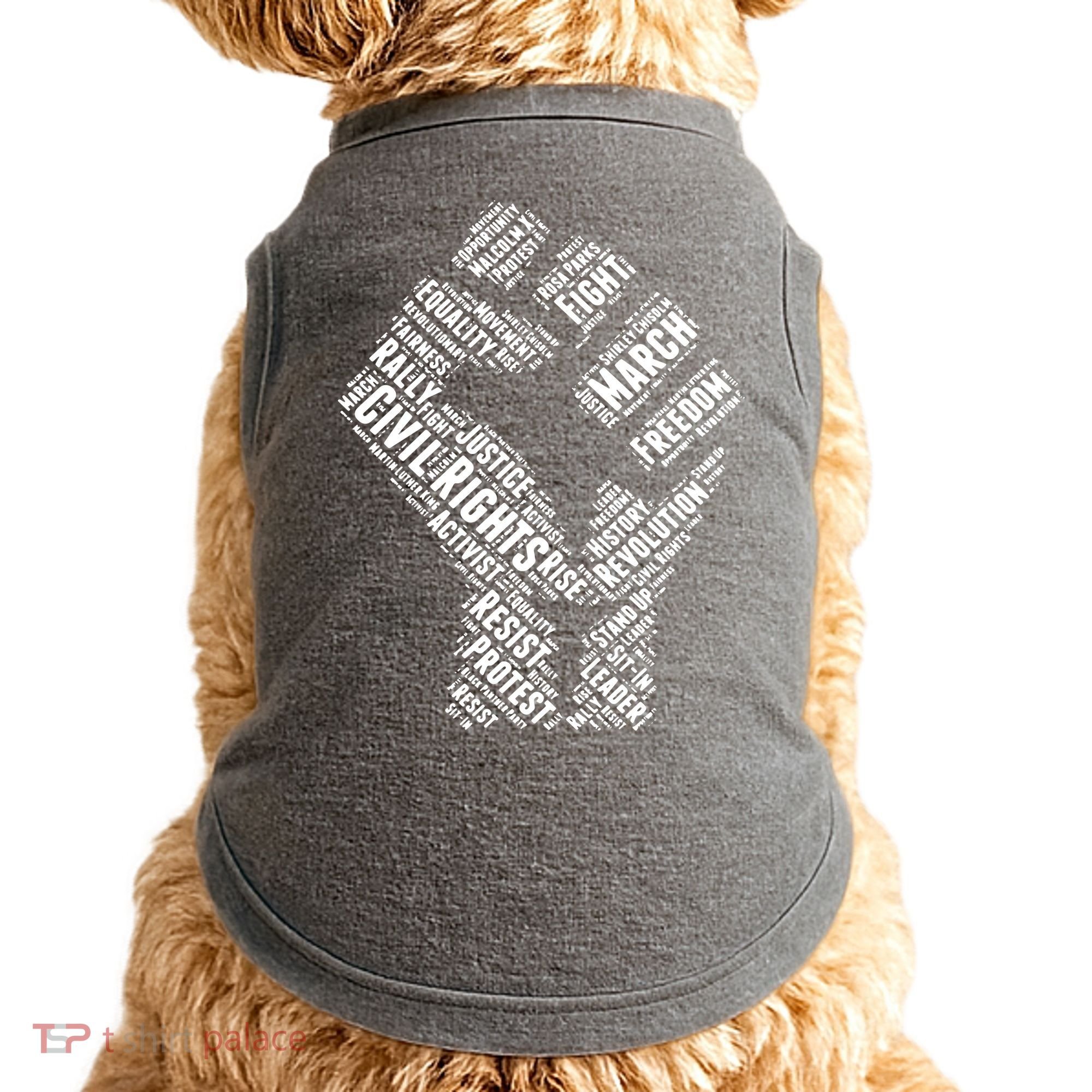 Civil Rights Black Power Fist March For Justice Doggie Tank