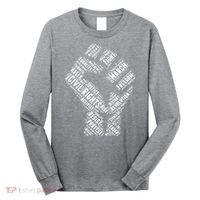 Civil Rights Black Power Fist March For Justice Long Sleeve Shirt thumb 0