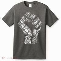 Civil Rights Black Power Fist March For Justice T-Shirt thumb 0