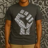Civil Rights Black Power Fist March For Justice T-Shirt thumb 3