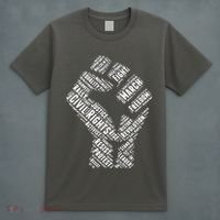 Civil Rights Black Power Fist March For Justice T-Shirt thumb 4