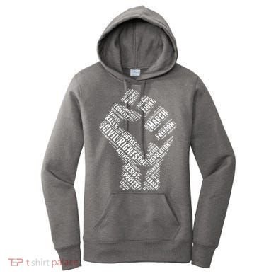 Civil Rights Black Power Fist March For Justice Women's Hoodie