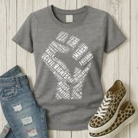 Civil Rights Black Power Fist March For Justice Women's T-Shirt thumb 3