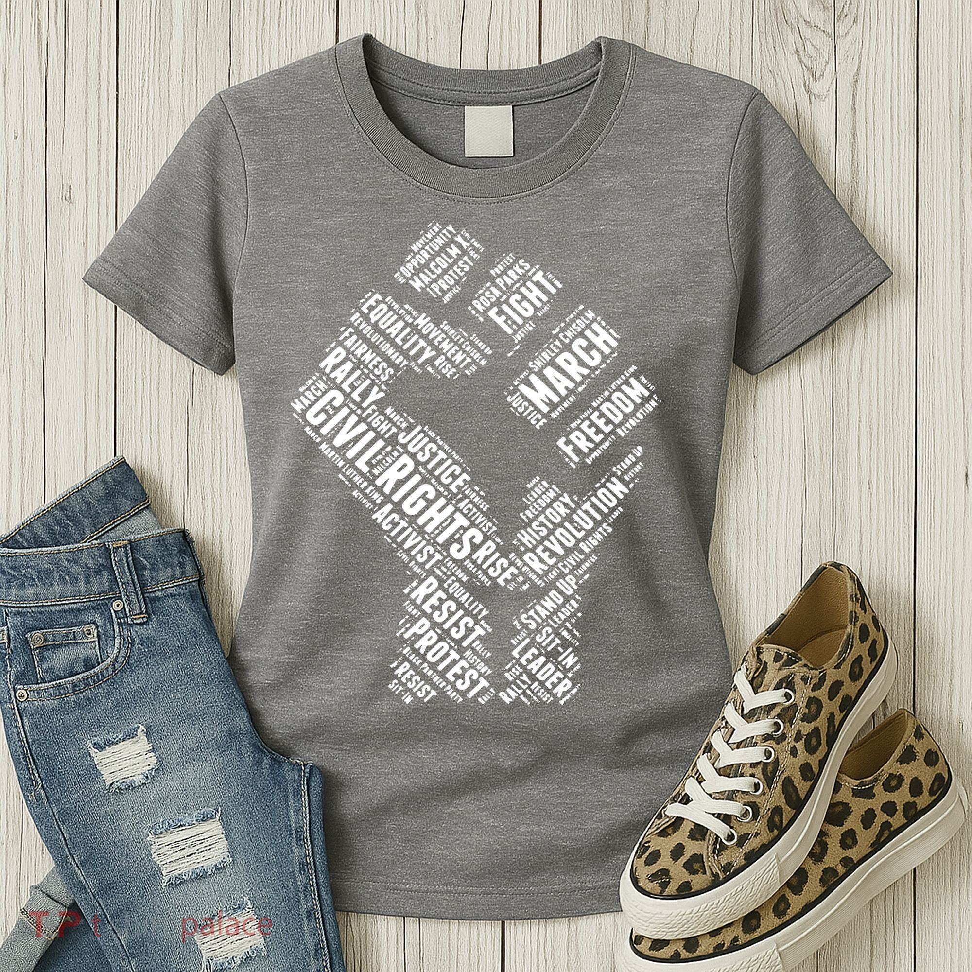 Civil Rights Black Power Fist March For Justice Women's T-Shirt