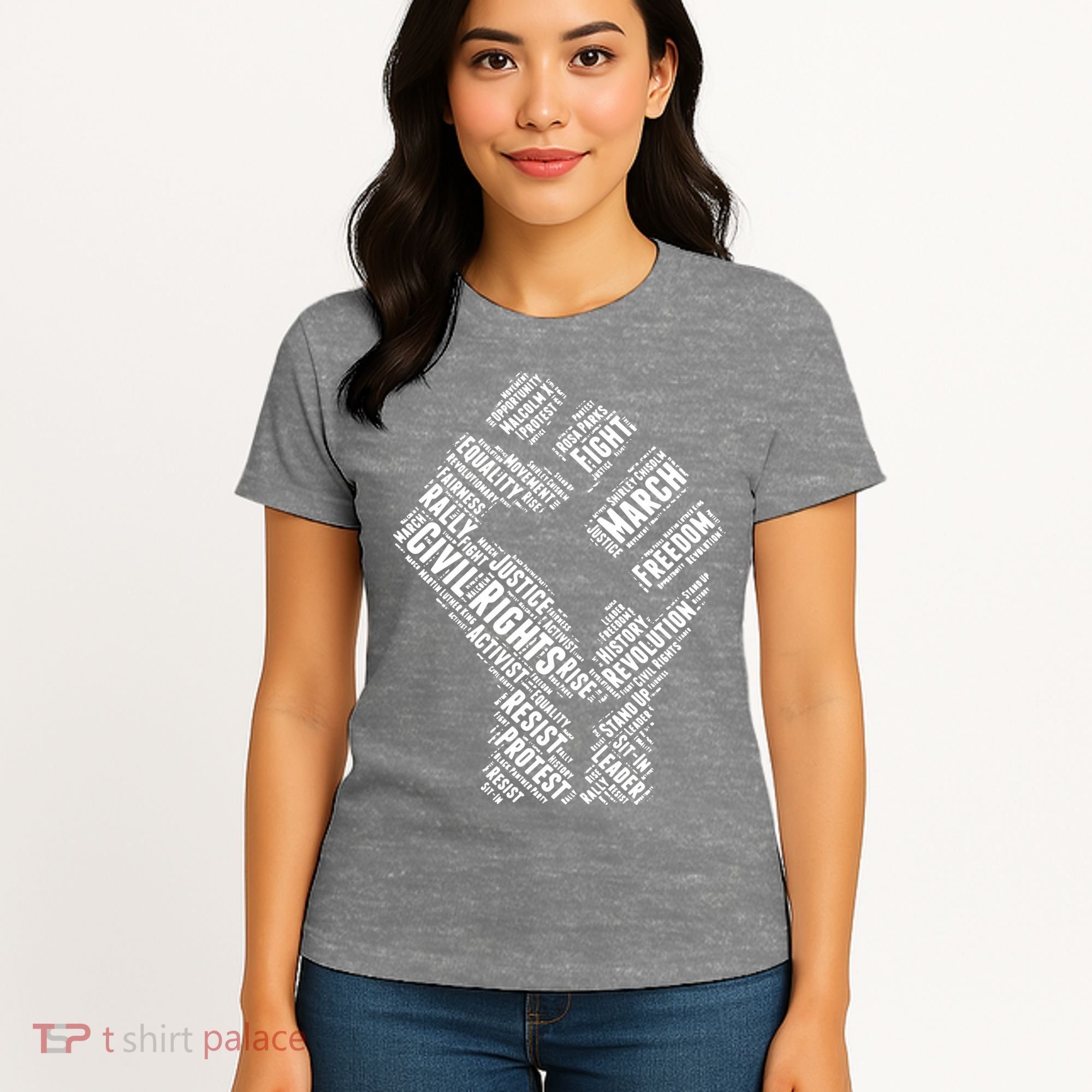 Civil Rights Black Power Fist March For Justice Women's T-Shirt