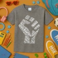 Civil Rights Black Power Fist March For Justice Kids T-Shirt thumb 3
