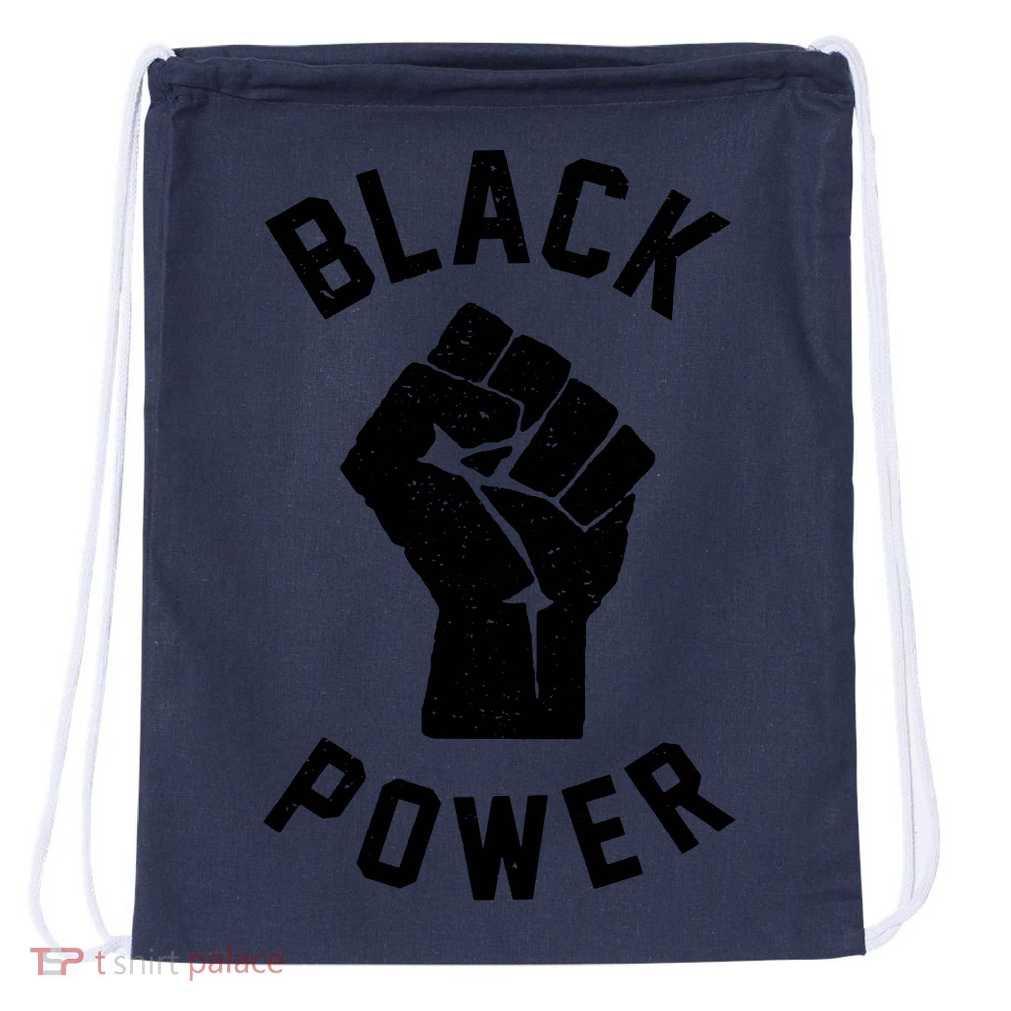 Civil Rights Black Power Fist Drawstring Bag