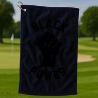 Civil Rights Black Power Fist Golf Towel thumb 1