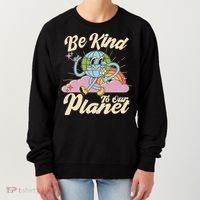 Cute Retro Be Kind To Our Planet Celebrate Earth Day Women's Sweatshirt thumb 0