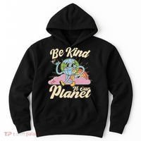 Cute Retro Be Kind To Our Planet Celebrate Earth Day Hoodie thumb 0