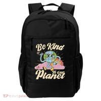 Cute Retro Be Kind To Our Planet Celebrate Earth Day Backpack thumb 0