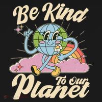 Cute Retro Be Kind To Our Planet Celebrate Earth Day Women's Hoodie thumb 2