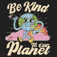 Cute Retro Be Kind To Our Planet Celebrate Earth Day Hat thumb 2
