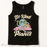 Cute Retro Be Kind To Our Planet Celebrate Earth Day Tank Top thumb 2