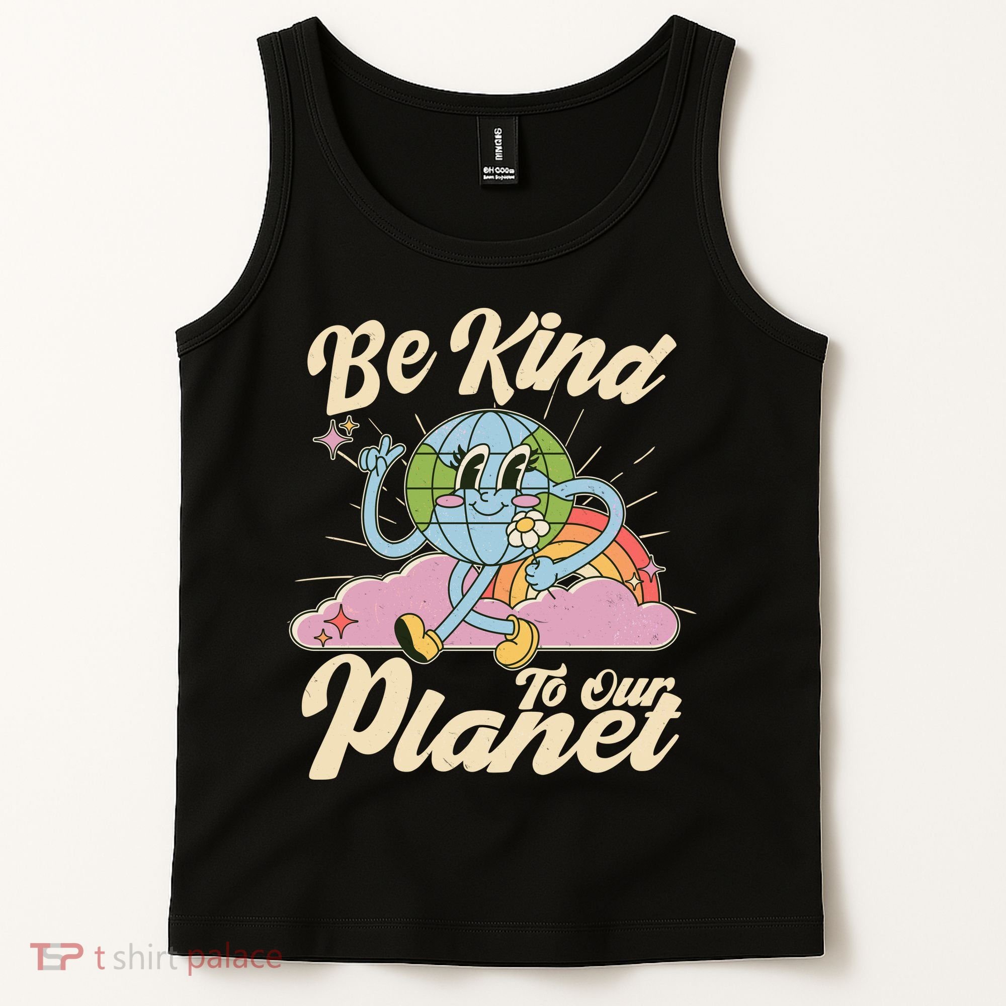 Cute Retro Be Kind To Our Planet Celebrate Earth Day Tank Top