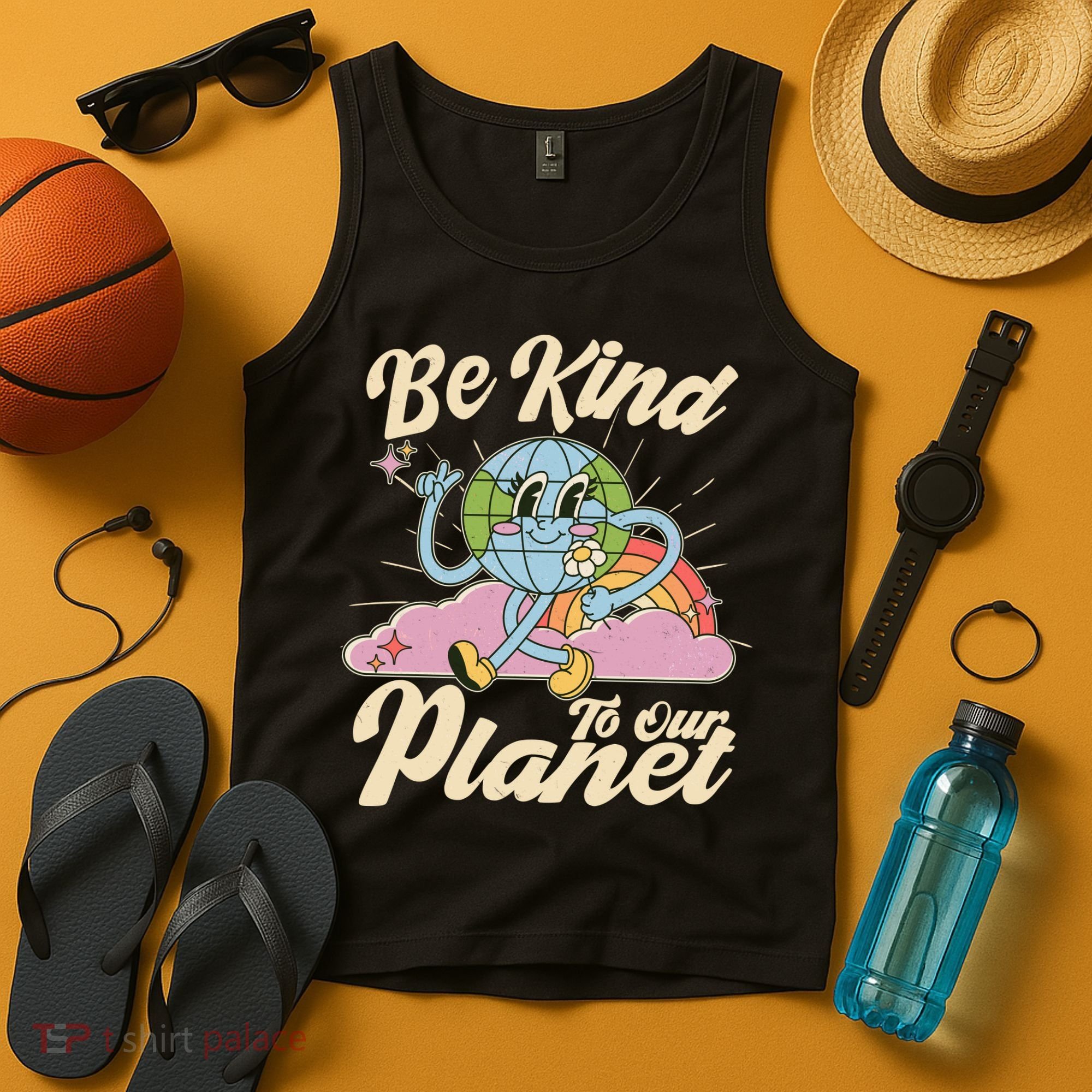 Cute Retro Be Kind To Our Planet Celebrate Earth Day Tank Top