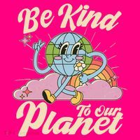 Cute Retro Be Kind To Our Planet Celebrate Earth Day Long Sleeve Shirt thumb 2