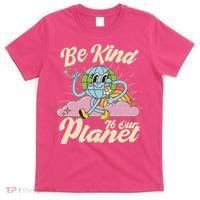 Cute Retro Be Kind To Our Planet Celebrate Earth Day T-Shirt thumb 0