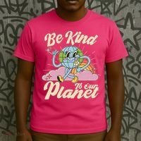 Cute Retro Be Kind To Our Planet Celebrate Earth Day T-Shirt thumb 3