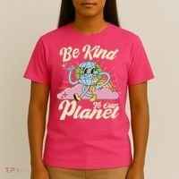 Cute Retro Be Kind To Our Planet Celebrate Earth Day T-Shirt thumb 4